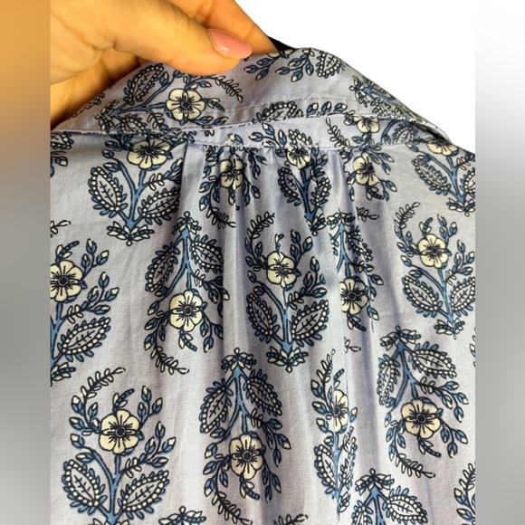 J.Crew women’s cotton long sleeve blue Collared mini shirtdress size 10 preloved - Picture 5 of 13